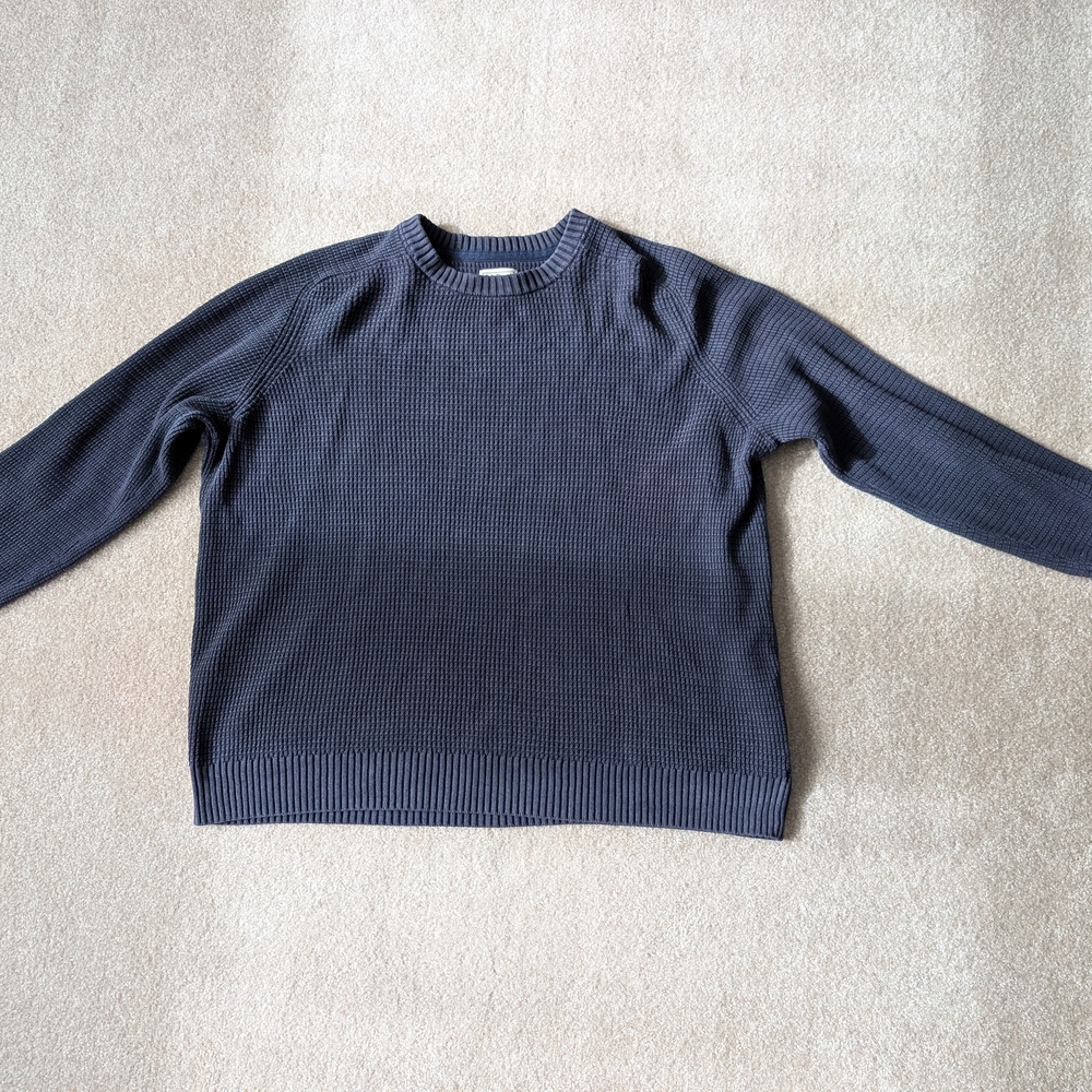 LL Bean Navy Blue Knit Sweater
